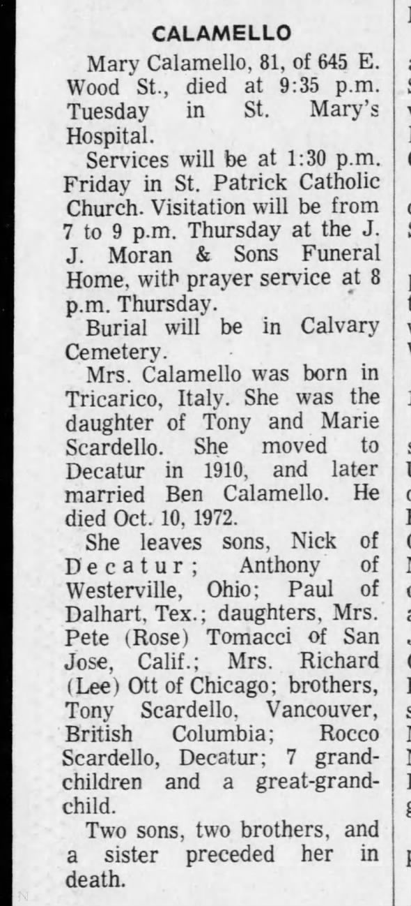 Clipping from The Decatur Herald